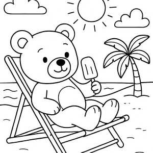 Teddy Bear at the Beach