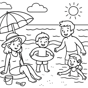 Family at the Beach