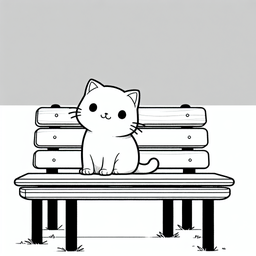 Cat on Bench