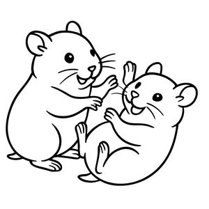 Playful Hamsters